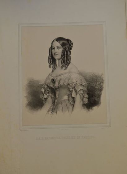 null ÉCOLE FRANÇAISE DU XIXe SIÈCLE.

Portrait de la duchesse de Nemours.

Lithographie...