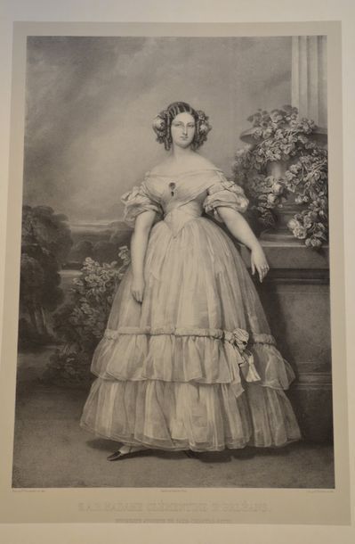 null ÉCOLE FRANÇAISE DU XIXe SIÈCLE.

Portrait de la princesse Clémentine d’Orléans.

Lithographie...