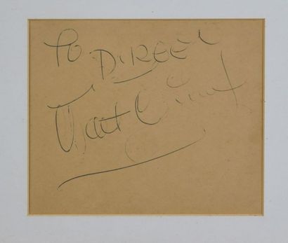 null DISNEY Walt (1901-1965).

Pièce autographe signée et dédicacée « To Doreen »,...