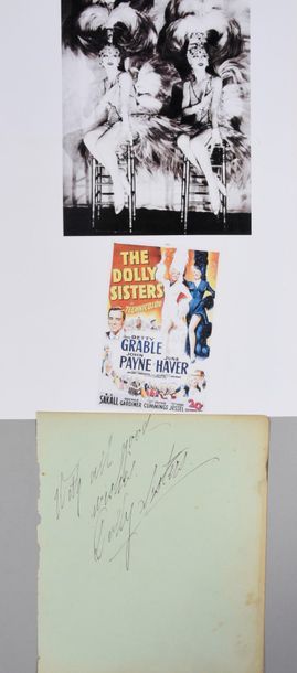 null DOLLY SISTERS (Rose (1892-1970) et Jenny (1892-1941)).

Pièce autographe signée...