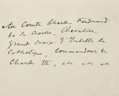 null CHARLES VII, Prince of Bourbon, Infantry of Spain (1848-1909).

Handwritten...