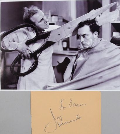 null DURANT Jimmy (1893-1980).

Autograph signed and dedicated "To Doreen. J. Durante...