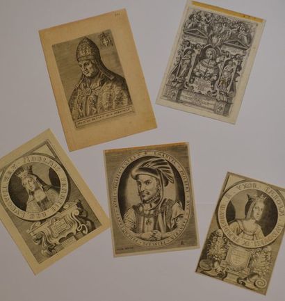 null XVIIth CENTURY FOREIGN SCHOOL.

Portraits of Amédée VIII, Pope Felix V (1383-1451);...