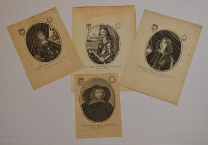null XVIIth CENTURY FOREIGN SCHOOL.

Set of 4 small engravings, representing the...