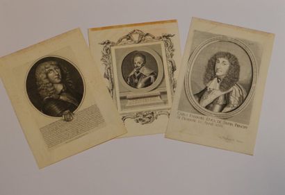 null XVIIth CENTURY FOREIGN SCHOOL.

Portraits of Charles-Amédée I, Duke of Savoy...