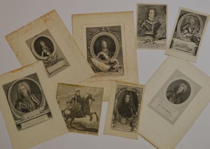 null 18th CENTURY FOREIGN SCHOOL.

Set of nine engravings representing portraits...