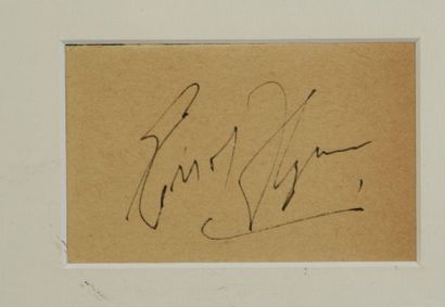 null FLYNN Errol (1909-1959).

Autograph signed "Errol Flynn" accompanied by a B&W...