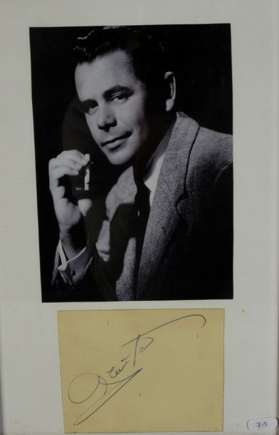 null FORD Glenn (1916-2006).

Autograph signed: "Glenn Ford" accompanied by a B&W...