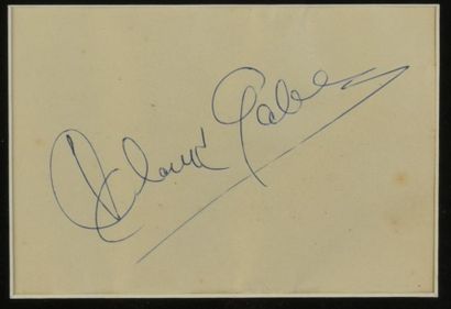 null GABLE Clark (1901-1960).

Autograph signed piece accompanied by a B&W photographic...