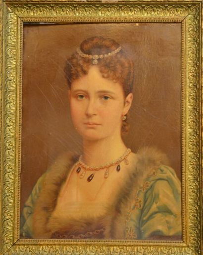 null ALEXANDRA FEODOROVNA, Empress of Russia (1845-1894). 

Chromolithographic portrait...
