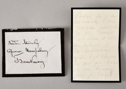 null MARIA PAVLOVNA, Grand Duchess of Russia (1854-1920).

Autograph letter signed:...