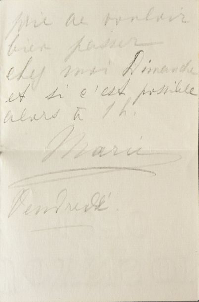 null MARIA PAVLOVNA, grande-duchesse de Russie (1854-1920).

Lettre autographe signée...