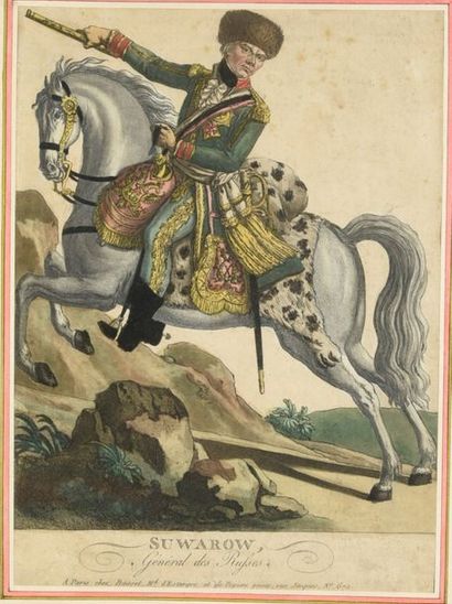 null ÉCOLE FRANCAISE DU XIXe SIÈCLE.

Suwarow, général des Russes (1730-1800). 

Lithographie...