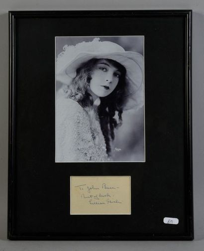 null GISH Lillian (1893-1993).

Autograph signed and dedicated "To John Beese. Best...