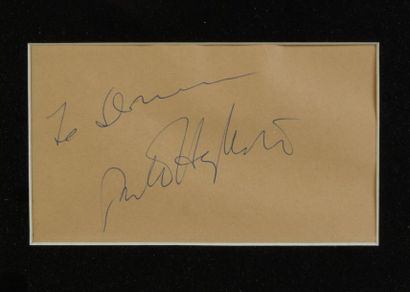 null HAYWORTH Rita (1918-1987).

Autograph signed and dedicated "To Doreen", accompanied...