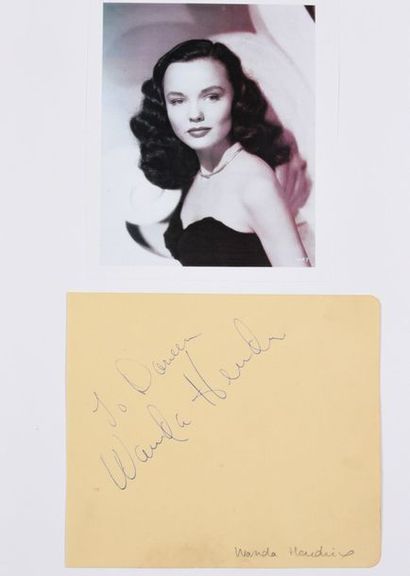 null HENDRIX Wanda (1928-1981).

Pièce autographe signée par l’actrice à l’encre...