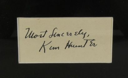 null HUNTER Kim (1922-2002).

Autographed and signed play: "Most sincerely, Kim Hunter"...
