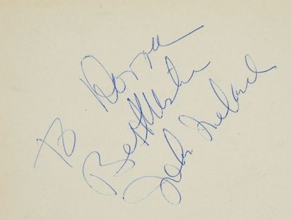 null IRELAND John (1914-1992).

Autograph piece signed and autographed "To Doreen"...