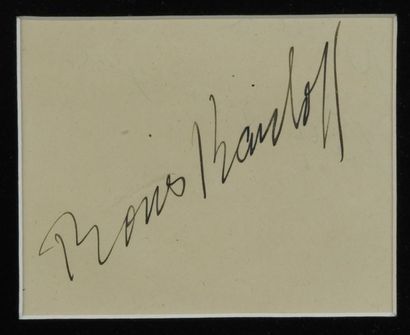 null KARLOV Boris (1887-1969).

Autograph piece accompanied by a modern photographic...