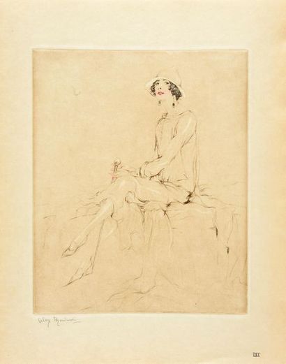 RZEWUSKI ALEX-CESLAS (1893-1983) Portrait of Lady Michelham of Hellingly.
Drypoint...