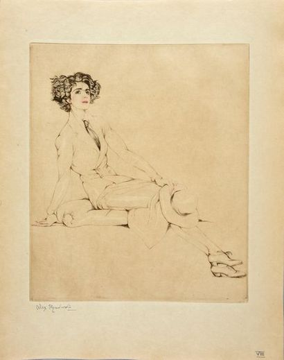 RZEWUSKI ALEX-CESLAS (1893-1983) Portrait de Madame John Barrymore, née Blanche Oelrichs...