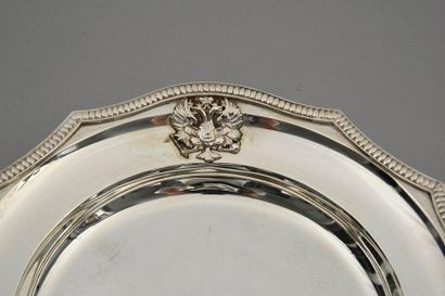 MAISON IMPERIALE DE RUSSIE Silver plated metal dinner service, composed of a champagne...