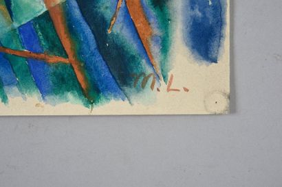 LARIONOV Michel Féodorovitch (1881-1964) Composition abstraite.
Aquarelle sur papier,...