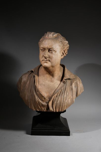 SANSON Justin-Chrysostome (1833-1910) Bust of Adolphe Dupuis (1824-1891).
Terracotta...