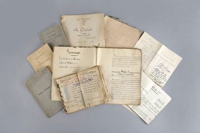null TEXTES DE THÉÂTRE.
Ensemble de cinq livrets manuscrits utilisés par Adolphe
Dupuis...
