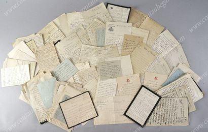 null FRENCH CELEBRITIES AND MEN OF LETTERS.
Set of correspondence addressed to Adolphe...