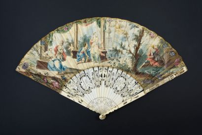 Pomme d'or, ca. 1740-1750 Folded fan, the...