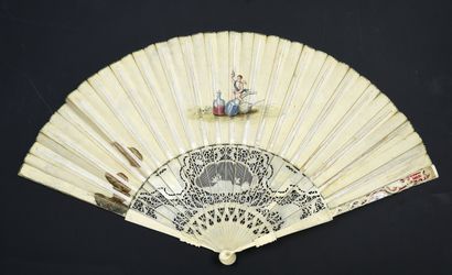 null The secret of the alchemist, circa 1750
Amazing folded fan, the leaf in skin,...