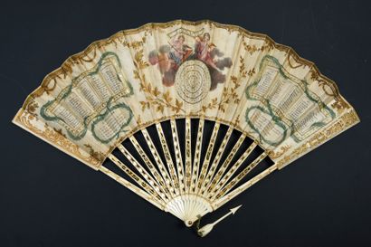 null The Oracle, The Game of Love and Chance, circa 1900
Folded fan, the cream silk...