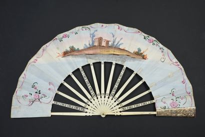 null Departure for the Far East, ca. 1760
Folded fan, the double sheet of paper painted...