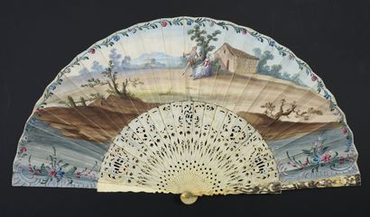 null Farm Wedding, ca. 1750
A folded fan, known as "full flight", opening to 180...