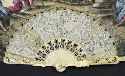 null Dido's Despair, ca. 1760
Folded fan, the leaf in skin, mounted in English and...