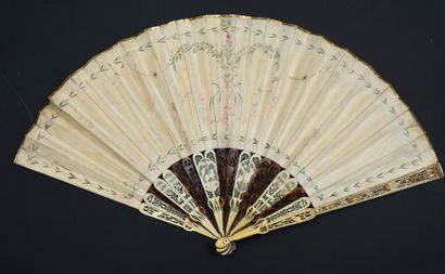 null The most beautiful jewels, circa 1790-1800
Fan, the leaf in cream-coloured skin...
