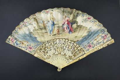 null Jesus and the Samaritan Woman, ca. 1750
Folded fan, the skin sheet mounted in...