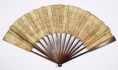 null L'assemblée des notables, 1787
Folded fan, the double sheet of engraved paper...