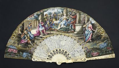 null Dido's Despair, ca. 1760
Folded fan, the leaf in skin, mounted in English and...