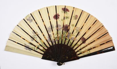 null Sea Scabious and Olympus Grass, ca. 1890-1900
Folded fan, the cream silk leaf...