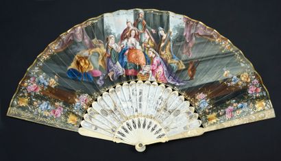 The Toilet of Esther, ca. 1760 Folded fan,...