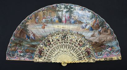 null Farm Wedding, ca. 1750
A folded fan, known as "full flight", opening to 180...