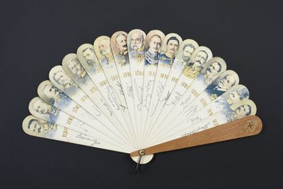 null Austrian Personalities, ca. 1917
A broken fan in strong cardboard printed in...