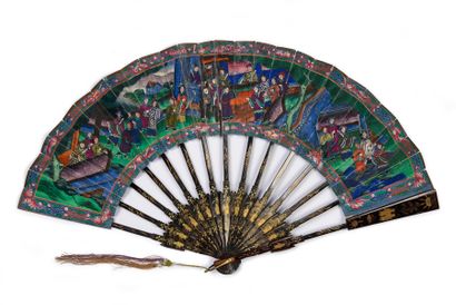Pocket fan, China, 19th century
Folded, system...