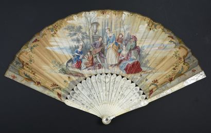 null Country Concerto, circa 1720-1730
Folded fan, the double sheet in painted paper...