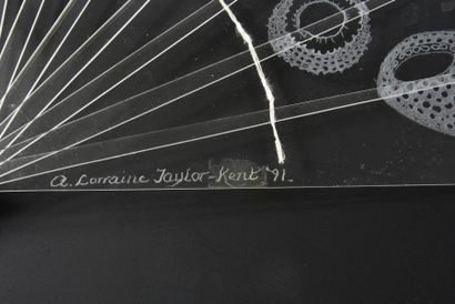 A. Lorraine Taylor-Kent Underwater Life, 1991 Plexiglass broken type fan engraved...