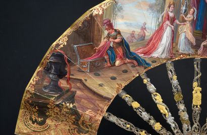 null Solomon and the Queen of Sheba, circa 1750
Folded fan, the double sheet in gouache...