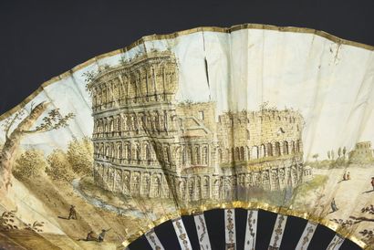 null The Colosseum, Italy, circa 1770
Folded fan, called "Grand Tour", the double...