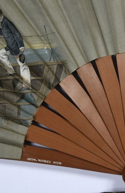 null Thermometer, circa 1880-1890
Rare folded fan, with scientific curiosity, the...